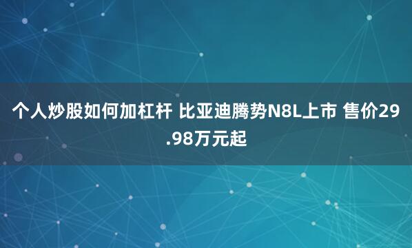 个人炒股如何加杠杆 比亚迪腾势N8L上市 售价29.98万元起