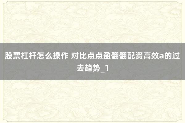 股票杠杆怎么操作 对比点点盈翻翻配资高效a的过去趋势_1
